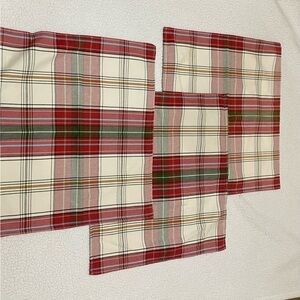 3 Pottery barn plaid pillow covers 22x22